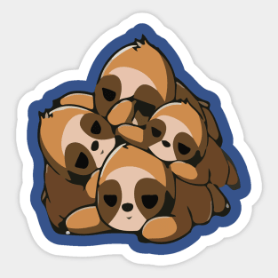 sloth stack pullover1 Sticker